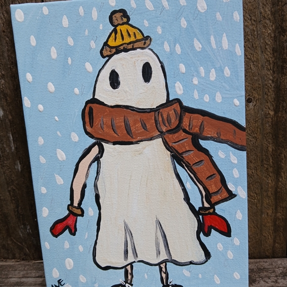 Ghost In Snow Painting - Picture 6 of 9
